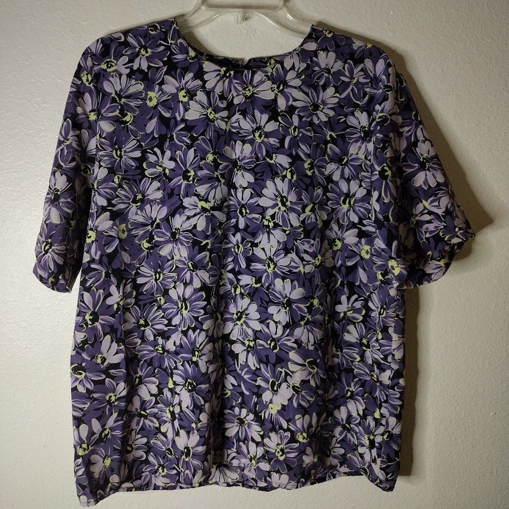 Impressions Lavender/Purple flower blouse